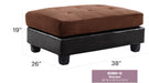 Glory Furniture Pounder G290-O Ottoman , CHOCOLATE G290-O
