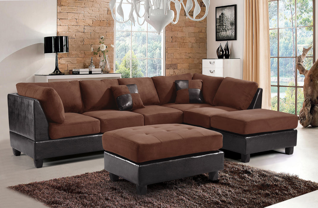 Glory Furniture Pounder G290B-SC Sectional , CHOCOLATE G290B-SC