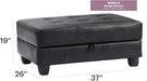 Glory Furniture Revere G303-O Ottoman , Black G303-O