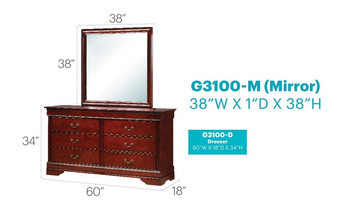 Glory Furniture Louis Phillipe Dresser