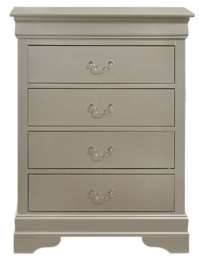 Glory Furniture Louis Phillipe 6 Drawer Dresser in Oak