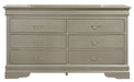 Glory Furniture Louis Phillipe G3103-D Dresser , Silver Champagne G3103-D