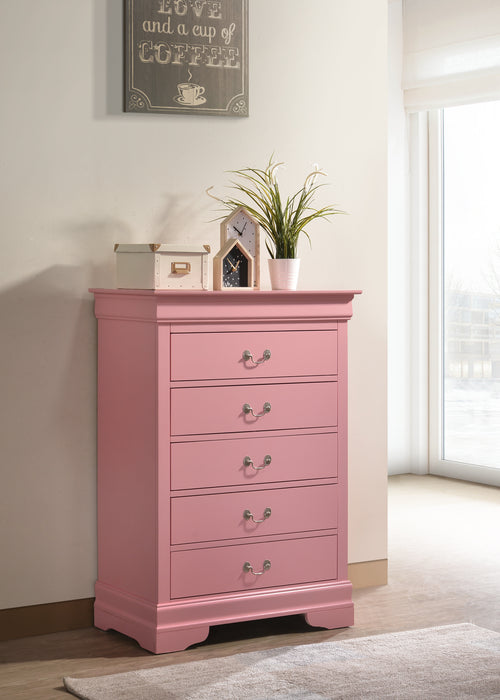 Glory Furniture Louis Phillipe G3104-CH Chest , Pink G3104-CH