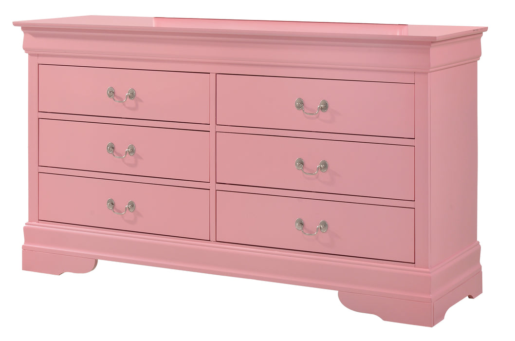 Glory Furniture Louis Phillipe G3104-D Dresser , Pink G3104-D