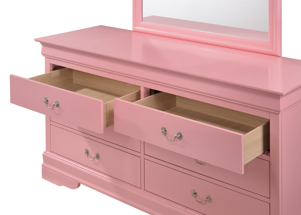 Glory Furniture Louis Phillipe G3104-D Dresser , Pink G3104-D