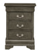 Glory Furniture Louis Phillipe G3105-3N 3 Drawer Nightstand , GrayG3105-3N