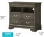 Glory Furniture Louis Phillipe G3105-TV Media Chest , GrayG3105-TV