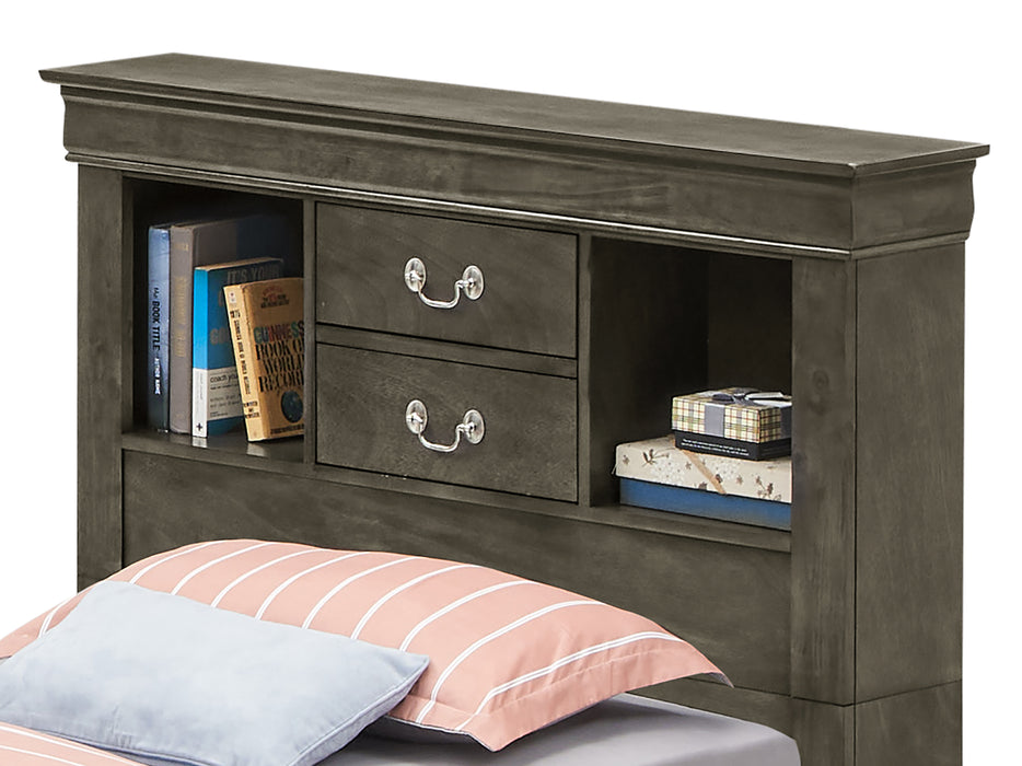 Louis Phillipe Storage Bed Gray By Glory Furniture 