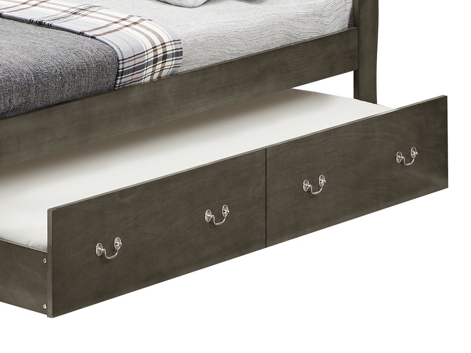 Louis Phillipe Trundle Bed Gray G3105G By Glory Furniture 