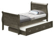 Louis Phillipe Trundle Bed Gray G3105G By Glory Furniture 