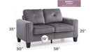 Glory Furniture Nailer G310A-L Loveseat , GrayG310A-L