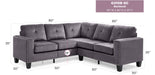 Glory Furniture Nailer G310B-SC Sectional , GrayG310B-SC