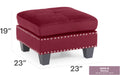 Glory Furniture Nailer G312-O Ottoman , BURGUNDY G312-O