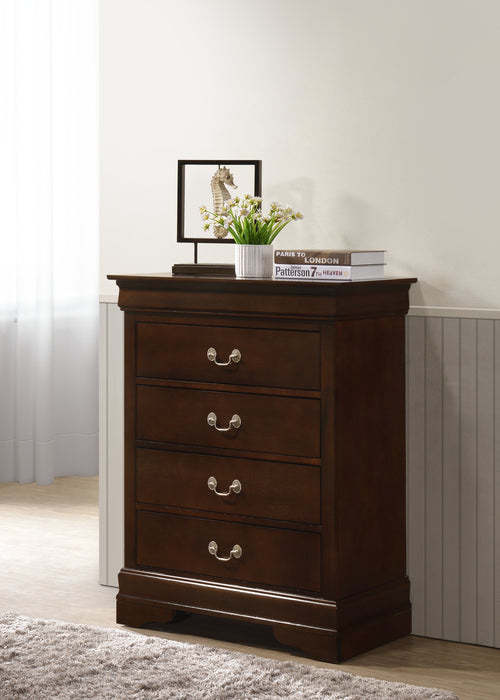 Glory Furniture Louis Phillipe G3125-BC 4 Drawer Chest , Cappuccino G3125-BC