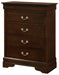 Glory Furniture Louis Phillipe G3125-BC 4 Drawer Chest , Cappuccino G3125-BC