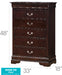 Glory Furniture Louis Phillipe G3125-CH Chest , Cappuccino G3125-CH