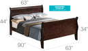 Louis Phillipe Bed Cappuccino By Glory Furniture 