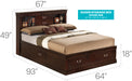 Louis Phillipe Storage bed Cappuccino By Glory Furniture 