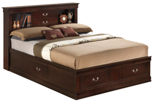 Louis Phillipe Storage bed Cappuccino By Glory Furniture 
