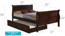 Louis Phillipe Trundle Bed Cappuccino G3125G By Glory Furniture 