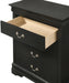 Glory Furniture Louis Phillipe G3150-BC 4 Drawer Chest , Black G3150-BC