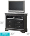 Glory Furniture Louis Phillipe G3150-TV Media Chest , Black G3150-TV