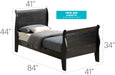 Glory Furniture Louis Phillipe G3150A-B Bed Black 