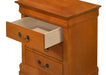 Glory Furniture Louis Phillipe G3160-3N 3 Drawer Nightstand , Oak G3160-3N