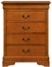 Glory Furniture Louis Phillipe G3160-BC 4 Drawer Chest , Oak G3160-BC