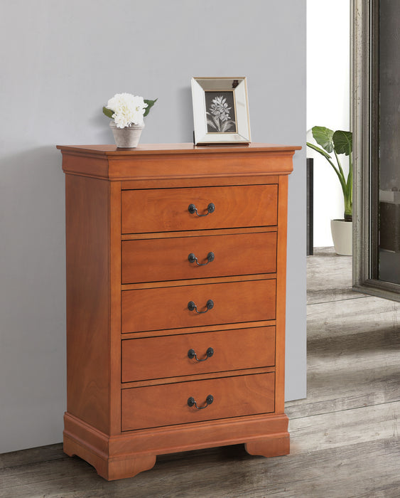 Glory Furniture Louis Phillipe G3160-CH Chest , Oak G3160-CH