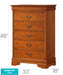 Glory Furniture Louis Phillipe G3160-CH Chest , Oak G3160-CH