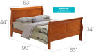 Glory Furniture Louis Phillipe G3160A-Bed Oak 