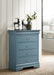 Glory Furniture Louis Phillipe G3180-BC 4 Drawer Chest , Teal G3180-BC