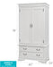 Glory Furniture Louis Phillipe G3190-A Armoire , White G3190-A