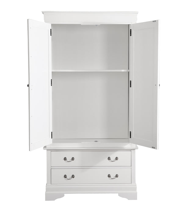 Glory Furniture Louis Phillipe G3190-A Armoire , White G3190-A