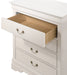 Glory Furniture Louis Phillipe G3190-BC 4 Drawer Chest , White G3190-BC