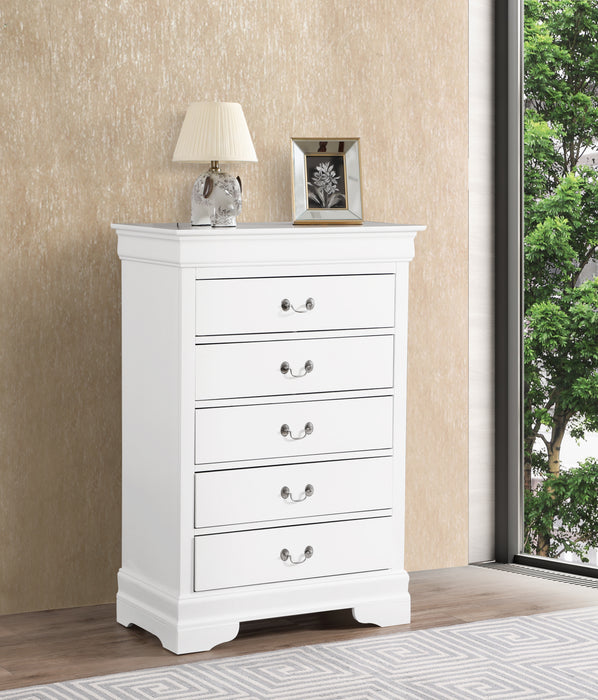 Glory Furniture Louis Phillipe G3190-CH Chest , White G3190-CH