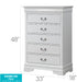 Glory Furniture Louis Phillipe G3190-CH Chest , White G3190-CH