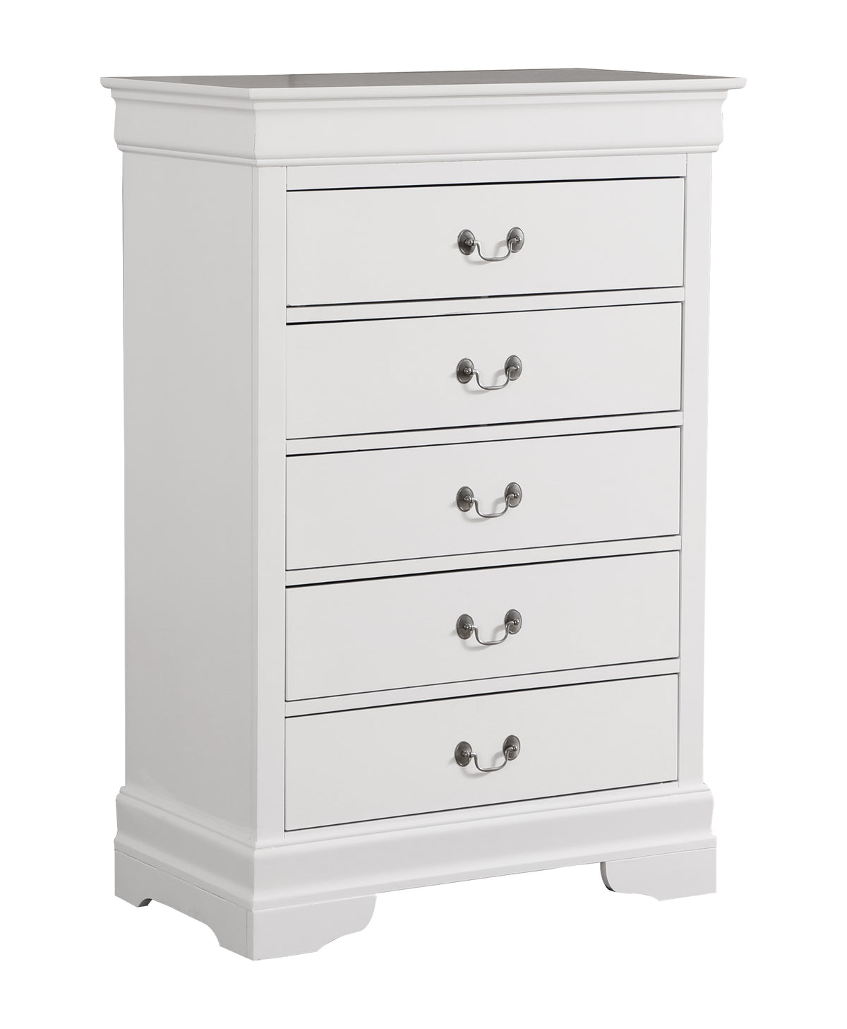 Glory Furniture Louis Phillipe 2 Drawer Armoire in White