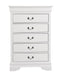 Glory Furniture Louis Phillipe G3190-CH Chest , White G3190-CH