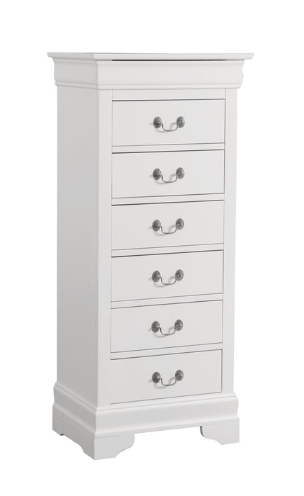 Glory Furniture Louis Phillipe G3190-LC Lingerie Chest , White G3190-LC