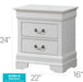 Glory Furniture Louis Phillipe G3190-N Nightstand , White G3190-N