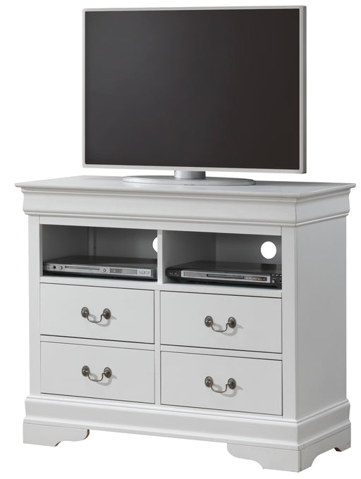 Glory Furniture Louis Phillipe G3190-TV Media Chest , White G3190-TV