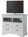 Glory Furniture Louis Phillipe G3190-TV Media Chest , White G3190-TV