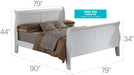 Louis Phillipe Bed White By Glory Furniture