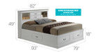 Louis Phillipe Storage bed White By Glory Furniture 