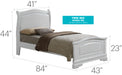 Louis Phillipe G3190C Bed White By Glory Furniture 
