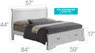 Louis Phillipe G3190D Storage bed White By Glory Furniture 