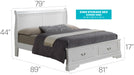 Louis Phillipe G3190D Storage bed White By Glory Furniture 