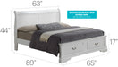 Louis Phillipe G3190D Storage bed White By Glory Furniture 